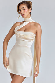 Oh Polly Dresses Anastasia 8220 robe mini ivoire satin