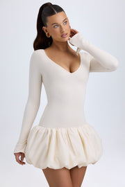 Oh Polly Dresses Tallou robe mini Ivory modal bubble