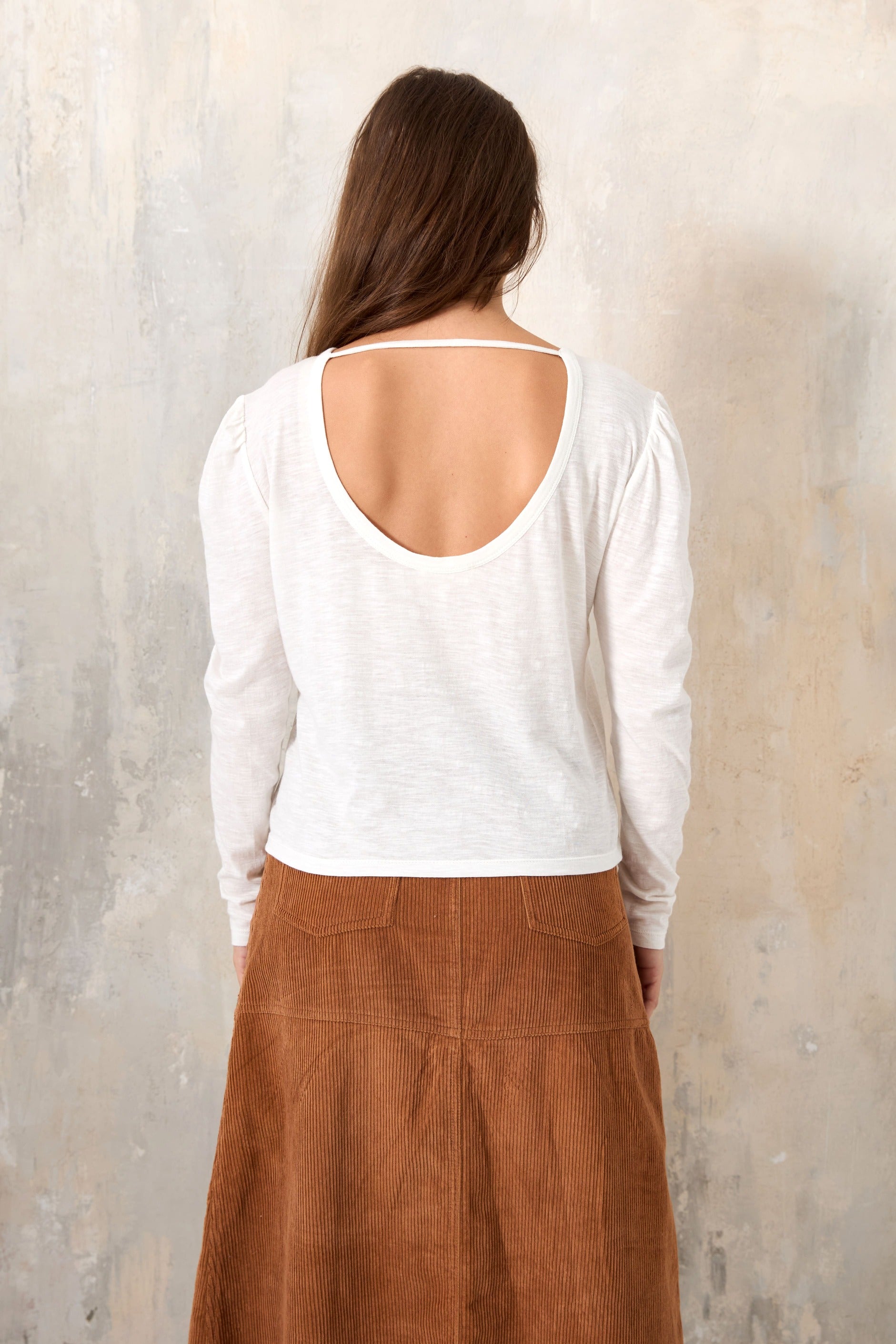 Chicosoleil Harper tee-shirt blanc manches longues coton