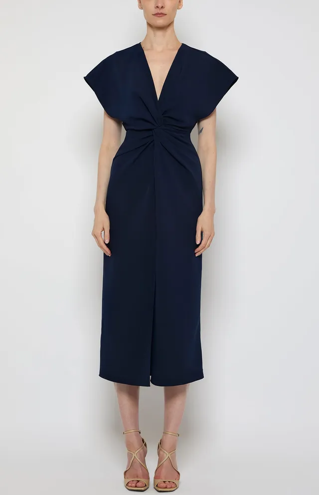 Prabal Gurung Jackie Twist Front robe midi midnight
