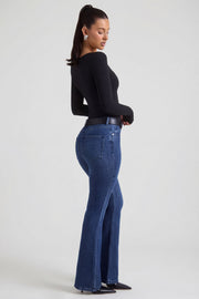 Oh Polly Jacey jean flare taille haute indigo wash