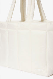 Oh Polly Bo+Tee Tote Bag Matelassé Blanc Imperméable