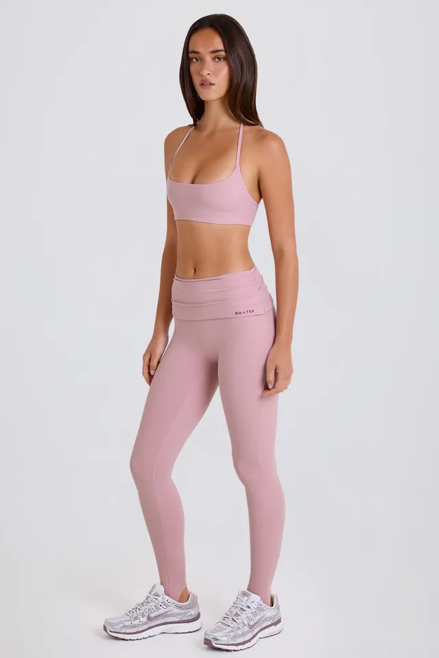Oh Polly Legging Étrier Mauve Taille Mi-Haute