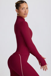 Oh Polly Bo+Tee BT0698 veste sport bordeaux stretch