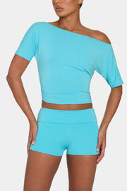 Oh Polly ButterCloud mini short aqua