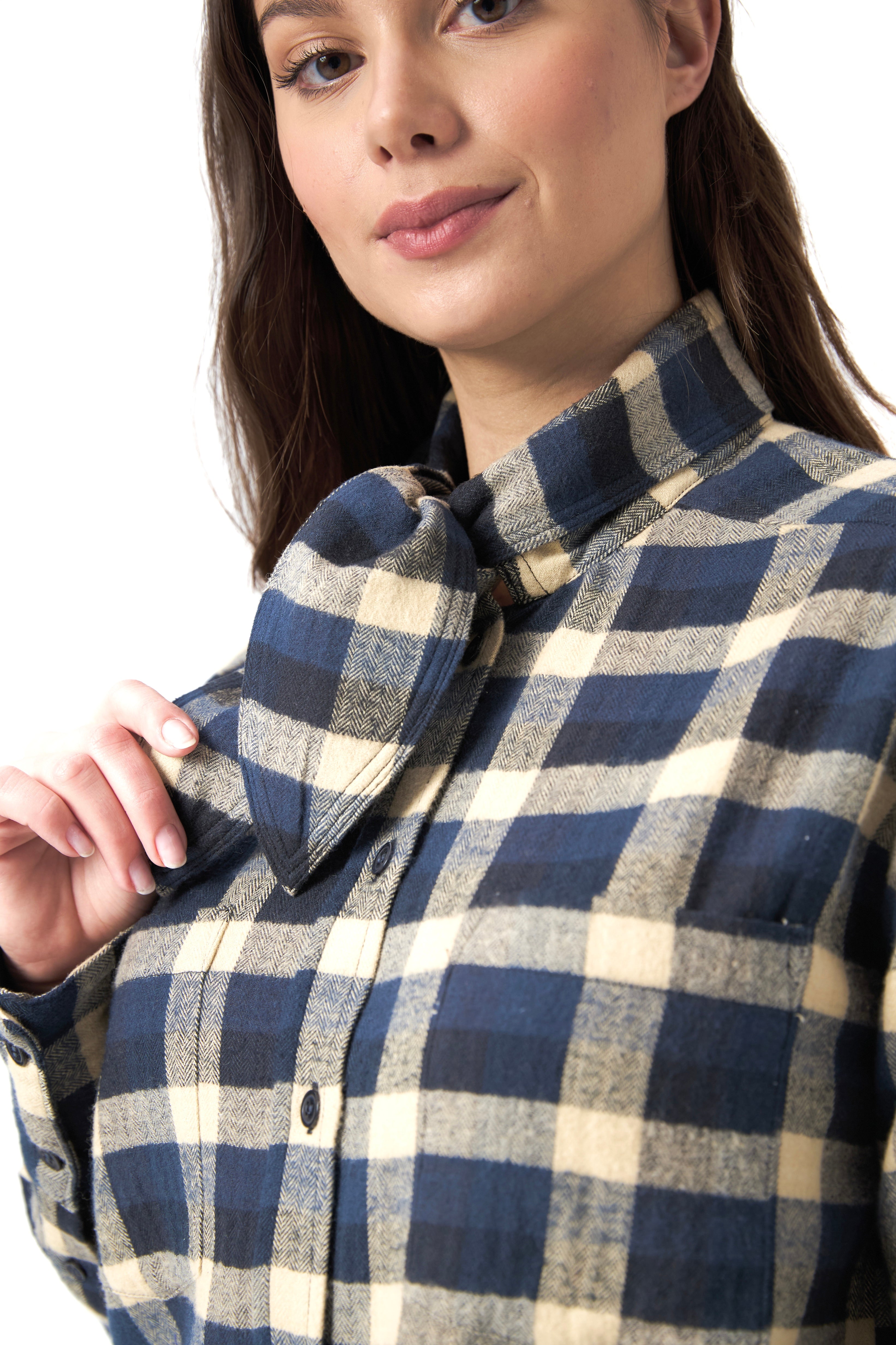Chicosoleil Ayano chemise flanelle Indigo Mystic