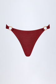 Oh Polly St Barts bas bikini cerise thong taille haute