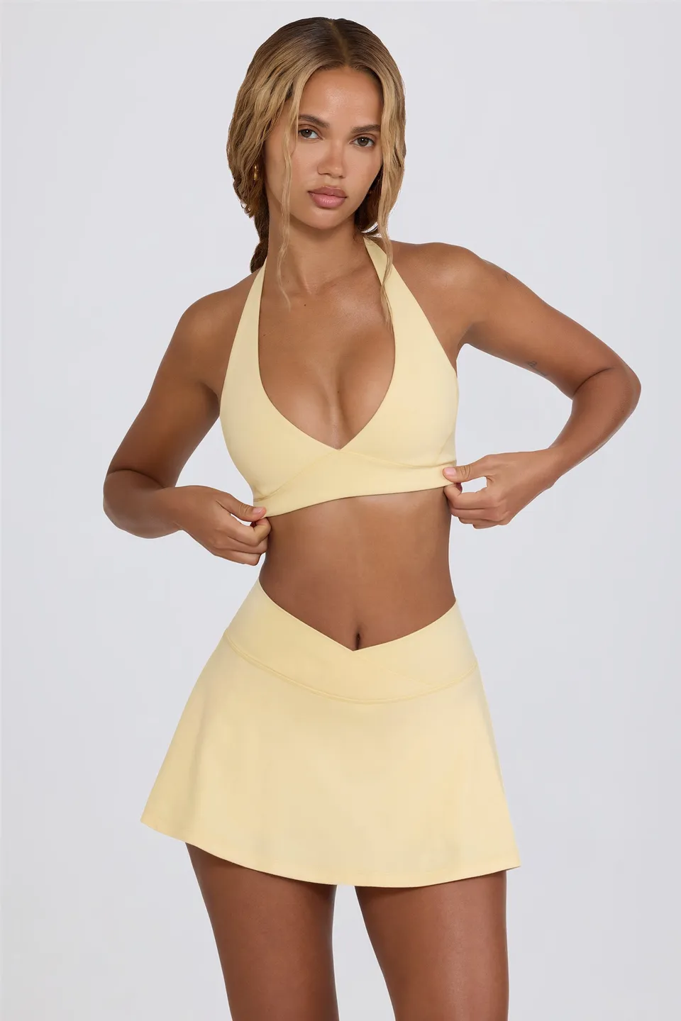 Oh Polly Bo+Tee Soft Active Mini Jupe-Short Citron