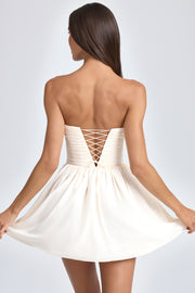 Oh Polly Mirabelle mini robe bustier ivoire fleurs