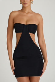 Oh Polly Lilia mini-robe bandeau noire cut-out 59,5 cm