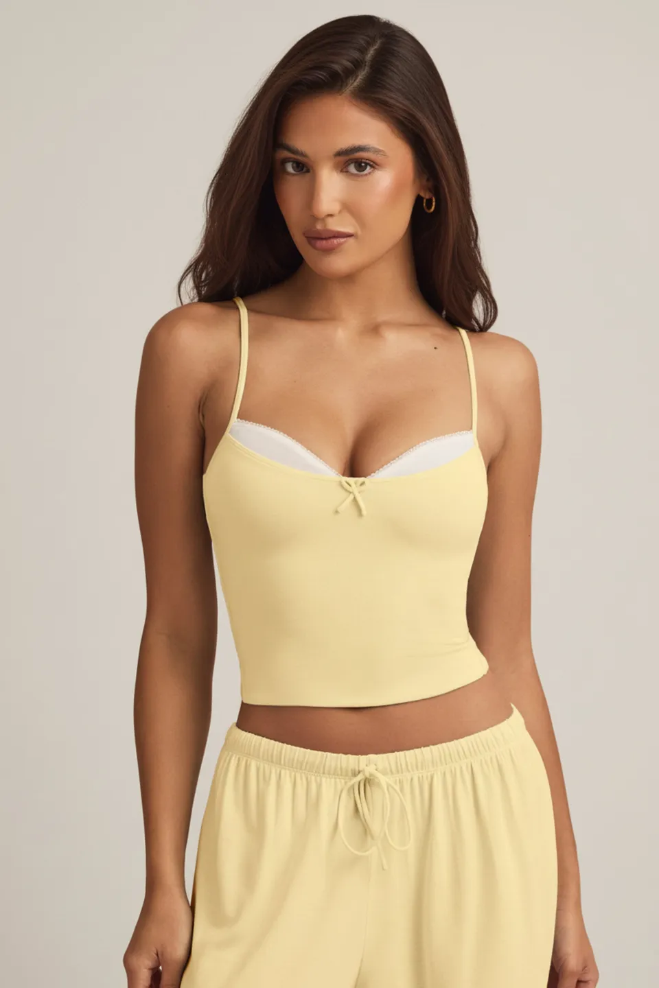 Oh Polly Isalie caraco pyjama jaune pastel modal