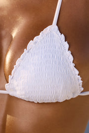 Oh Polly Swim Haut Bikini Triangle Blanc