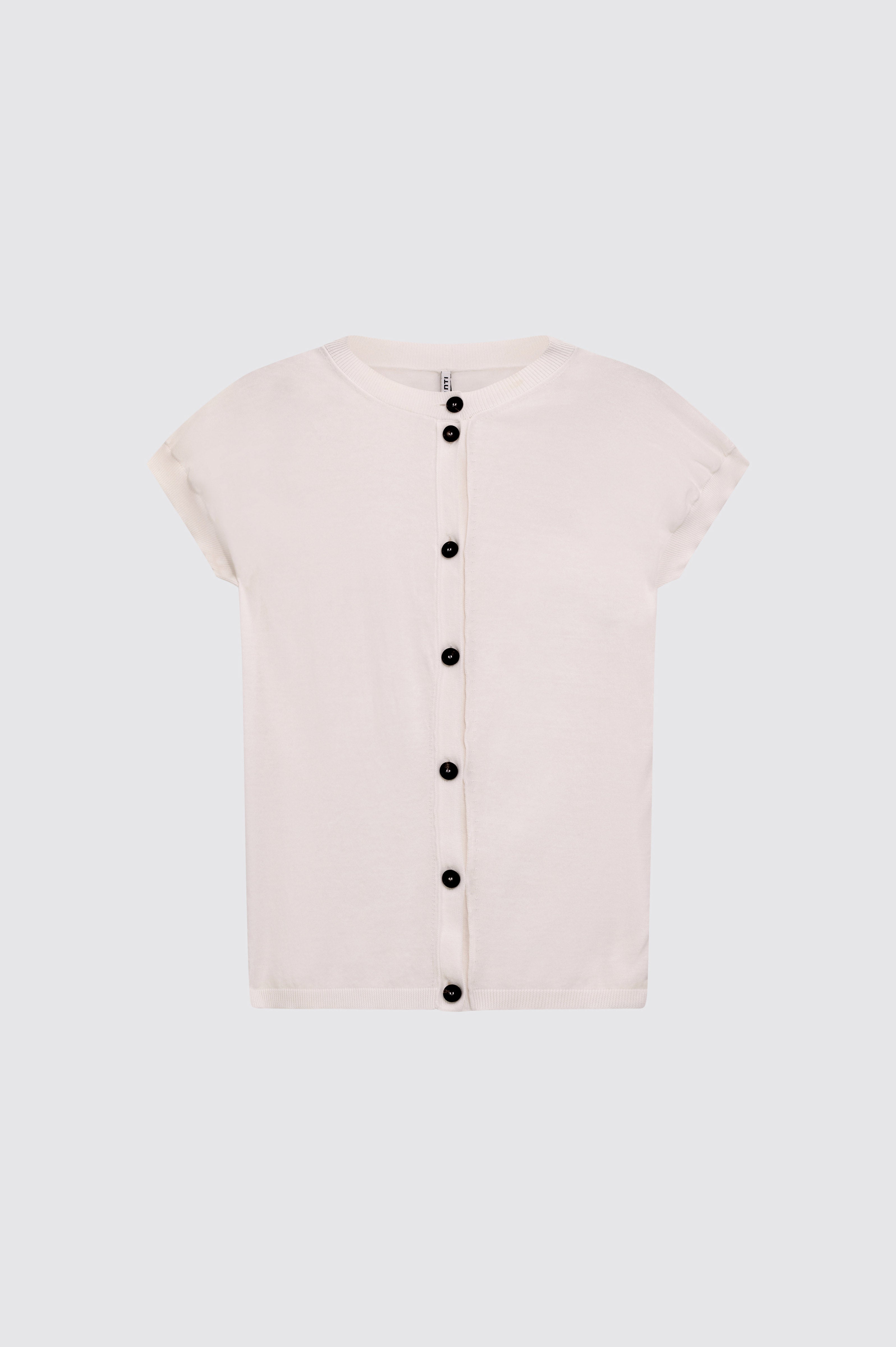 Liviana Conti Esther gilet coton blanc boutons