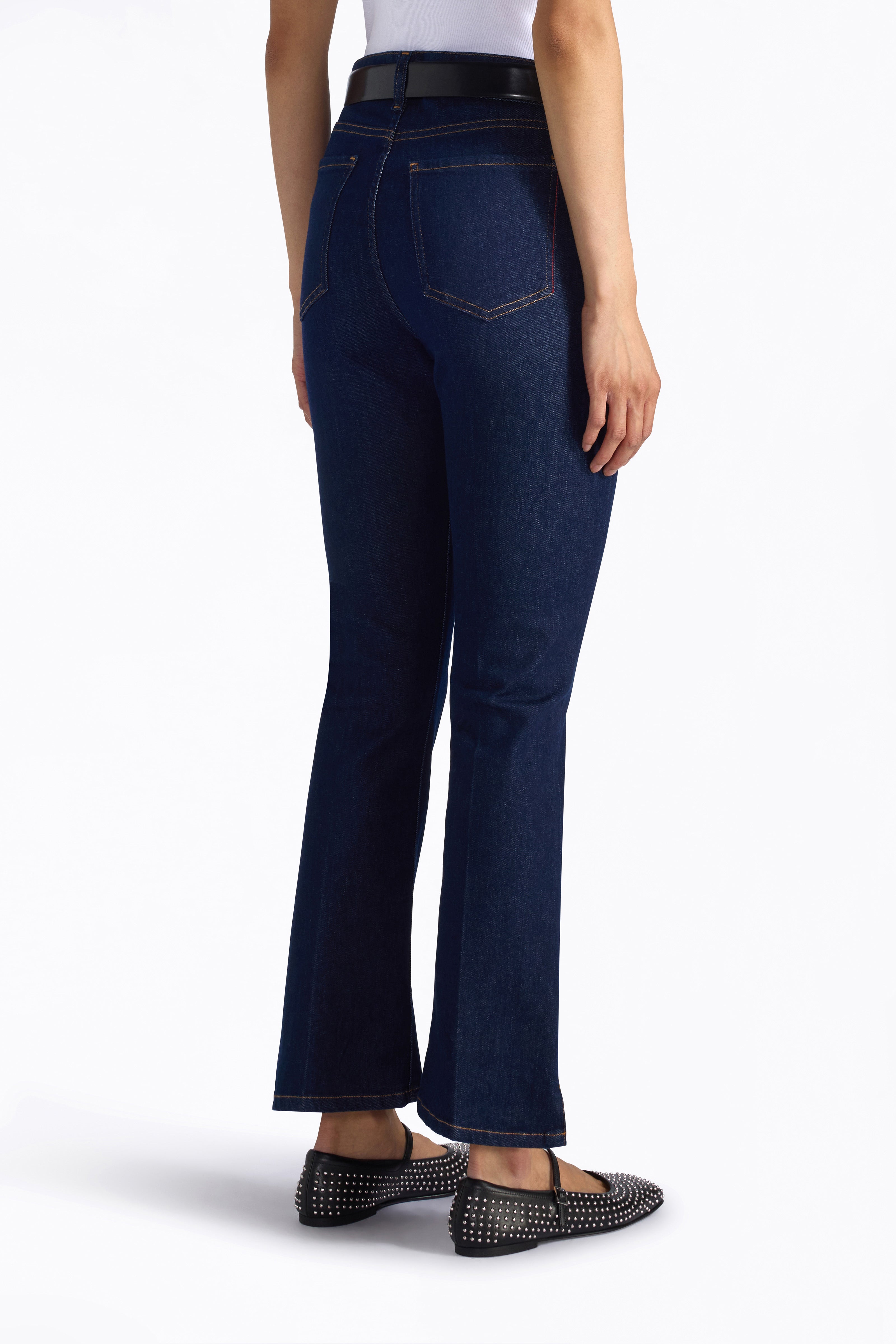 Liviana Conti Rooney jean flare bleu coton stretch