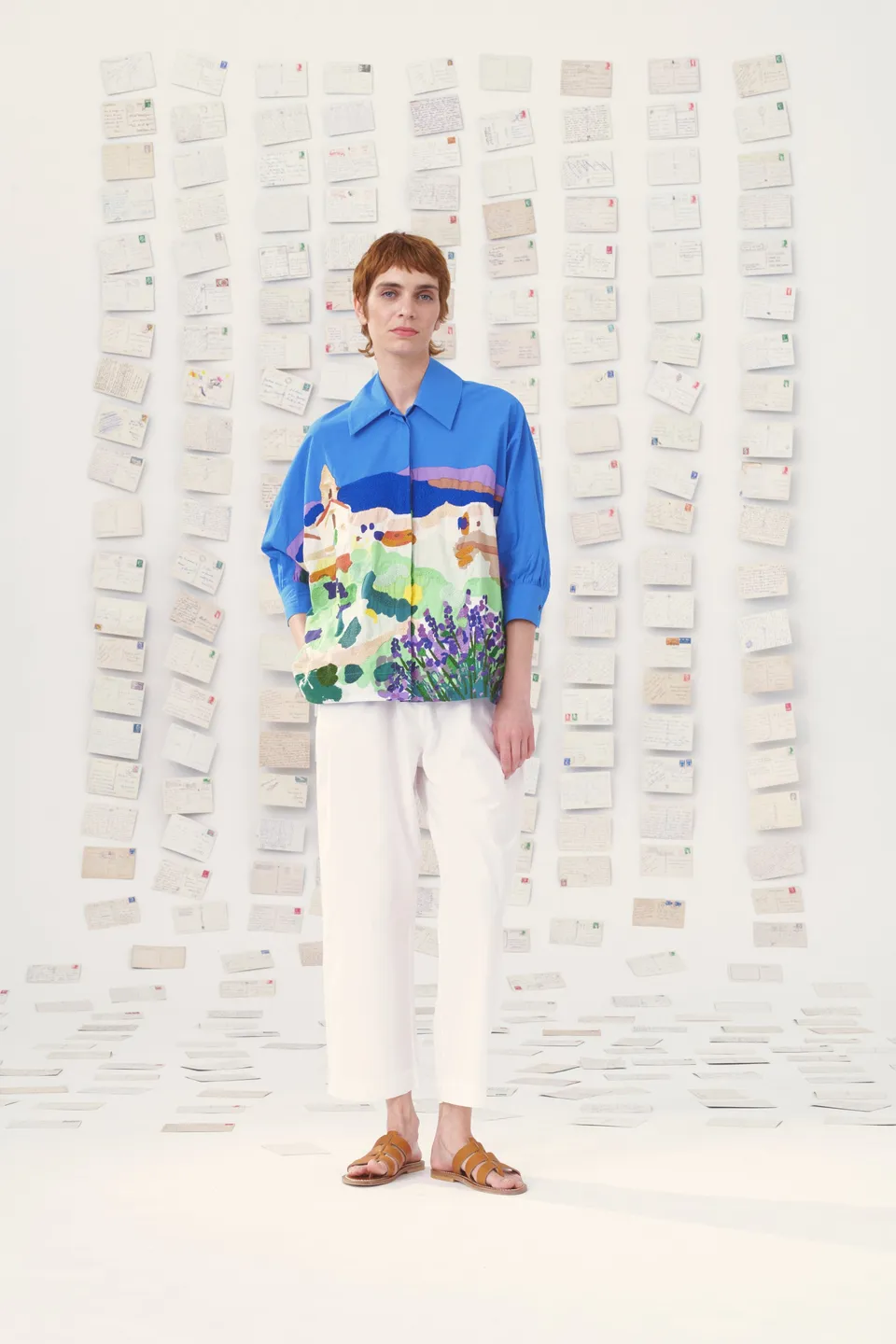 MII Carte postale Kika pantalon femme popeline coton uni