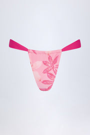 Oh Polly Swim NS0699 bas de bikini rose imprimé cheeky