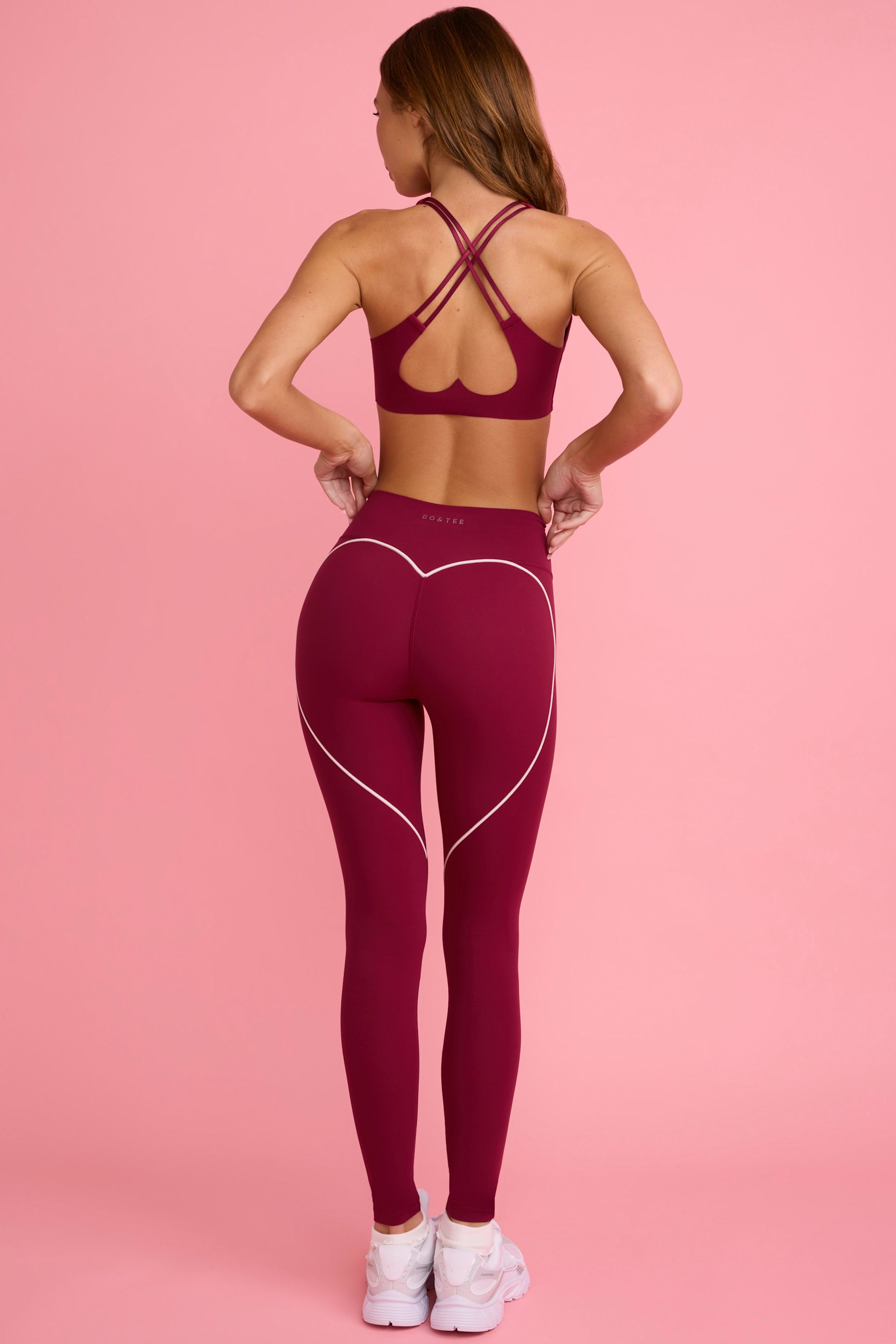 Oh Polly Bo+Tee Legging BT2088 cerise taille mi-haute