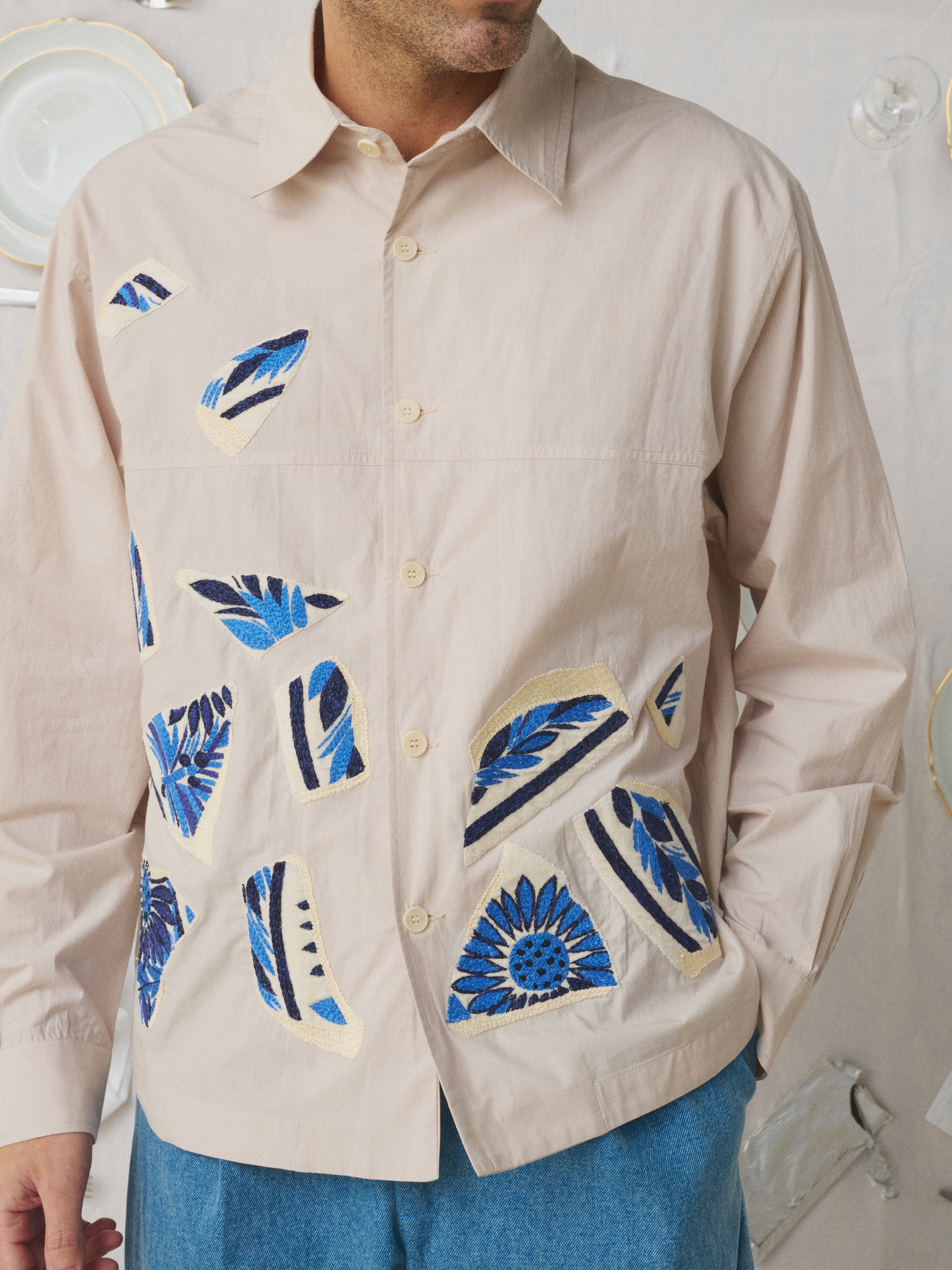 Mii à table Chemise Babu Assiette Cassée chemise homme M à XL