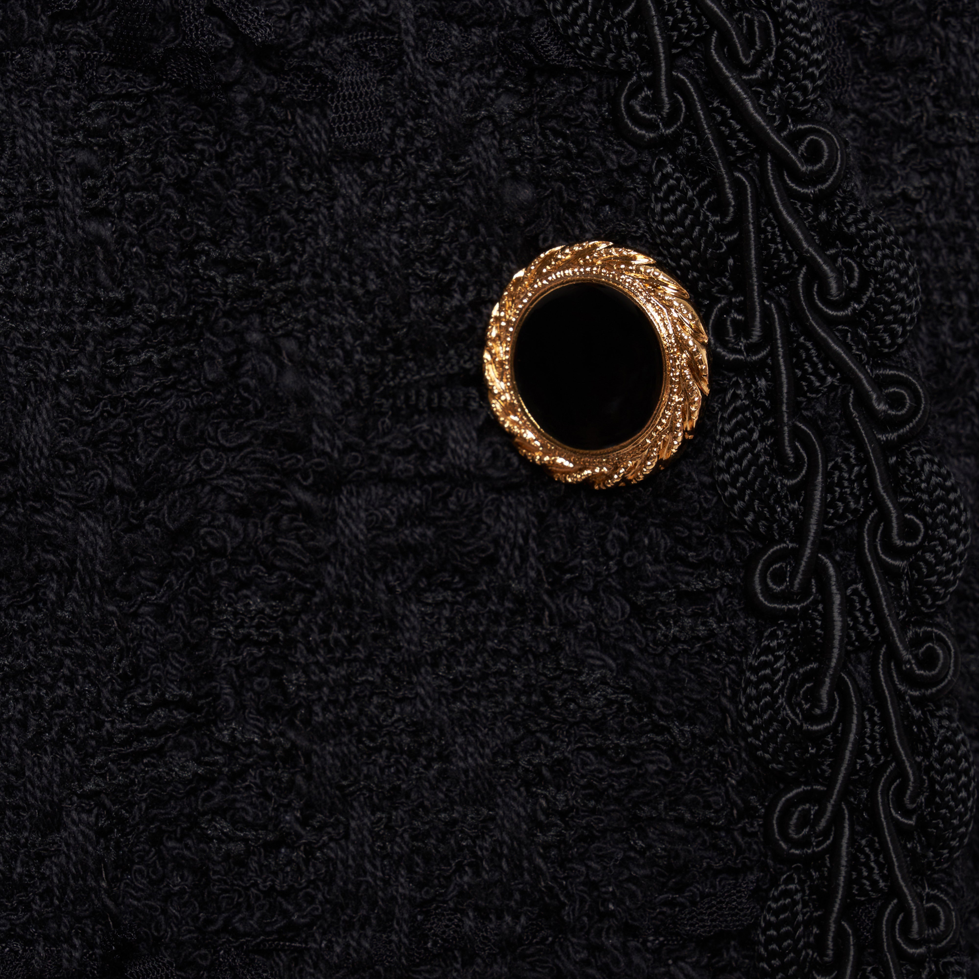 Alessandra Rich Check Tweed Jacket veste noire bouclé