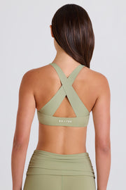Oh Polly Bo+Tee Crossback brassière matcha col V