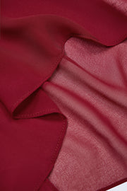 Oh Polly Iona mini robe rouge cerise dos nu mousseline