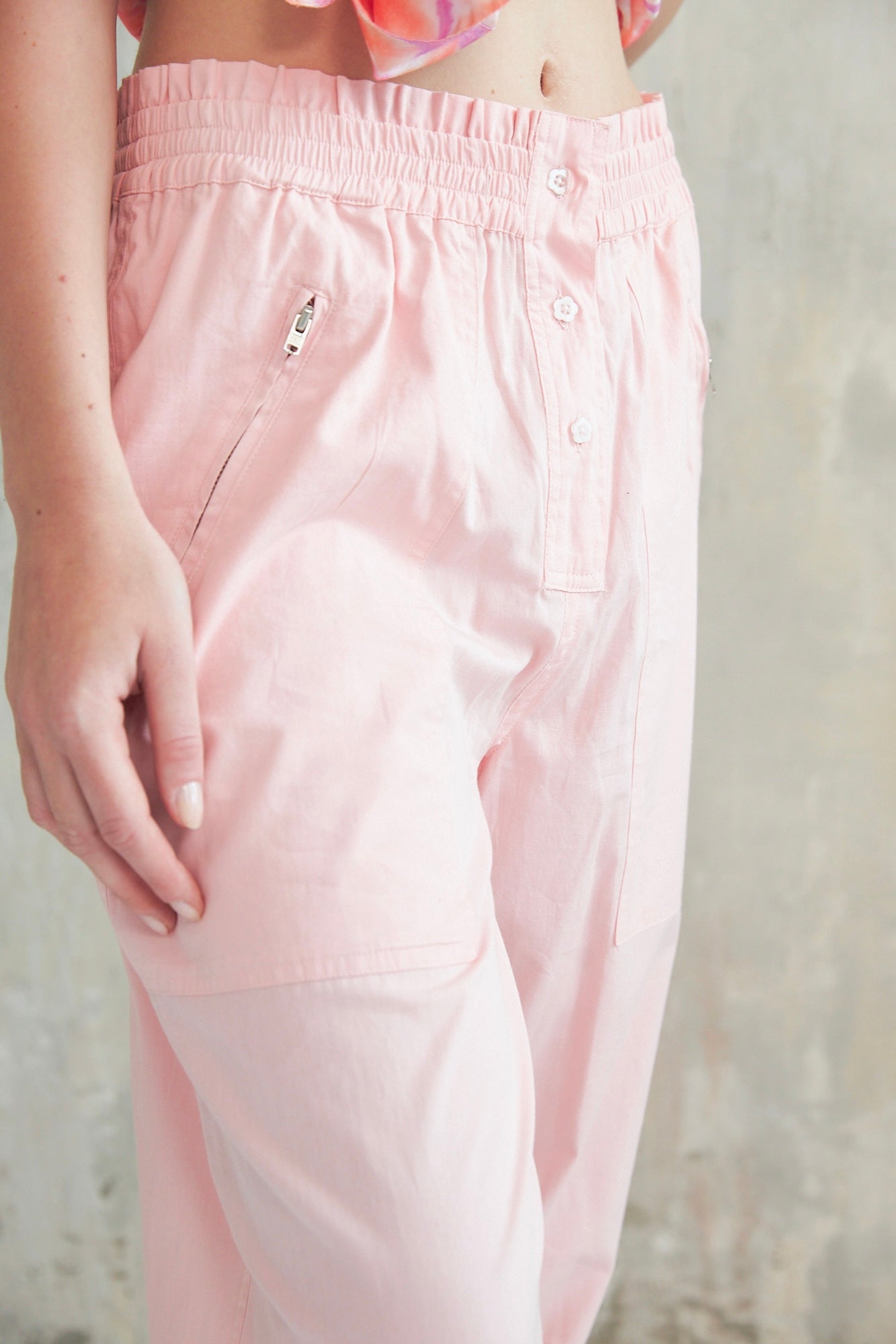 Chicosoleil Bari pantalon coton Rose Meringue