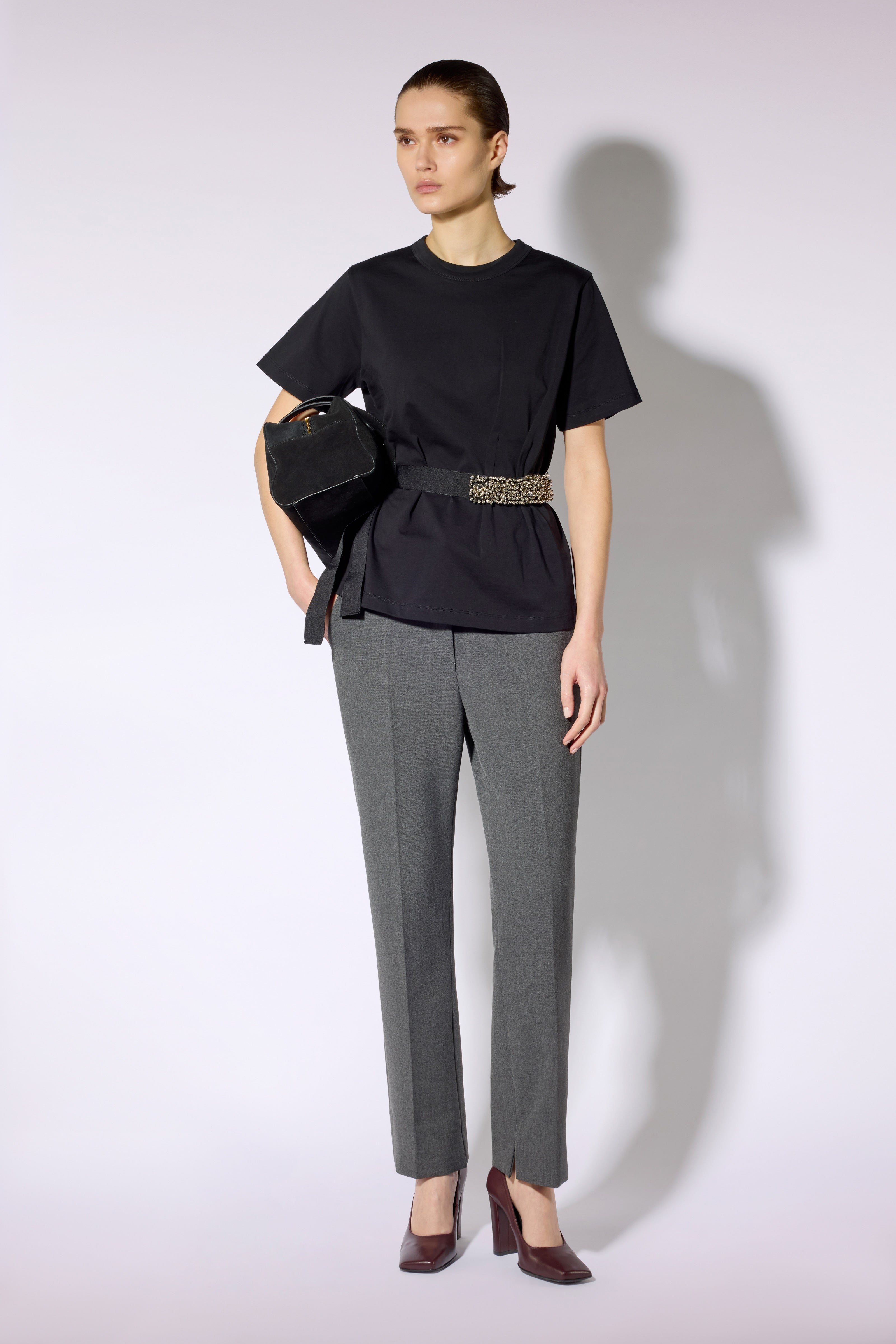 Liviana Conti Alida T-shirt femme noir XS coupe droite