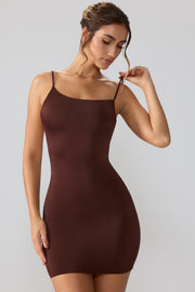 Oh Polly Orli mini robe marron espresso dos ouvert