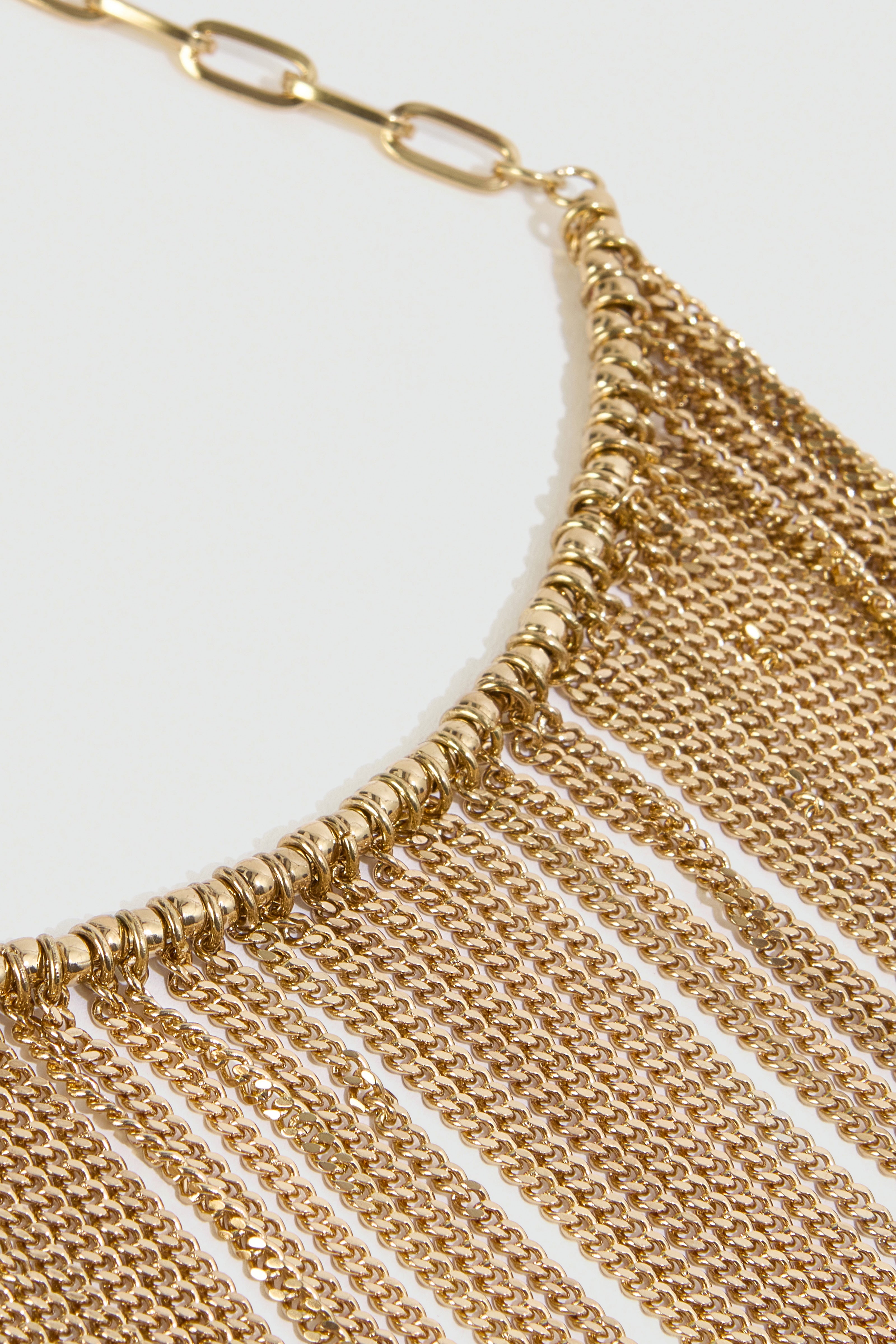 Liviana Conti Nashira collier maxi frange métal Oro
