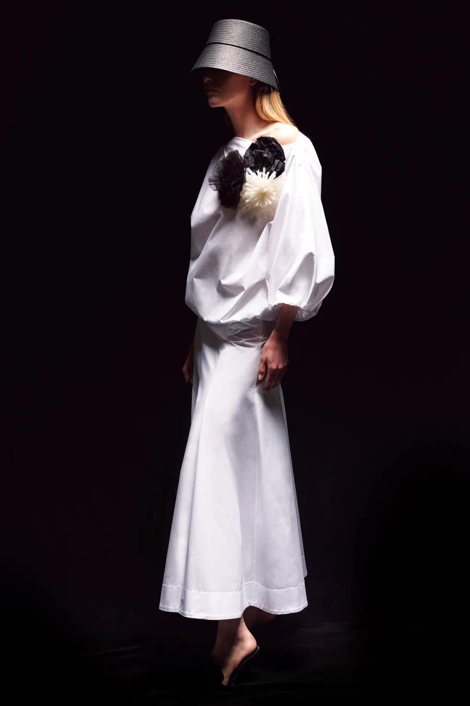 Liviana Conti Anya jupe midi blanche 38 popeline