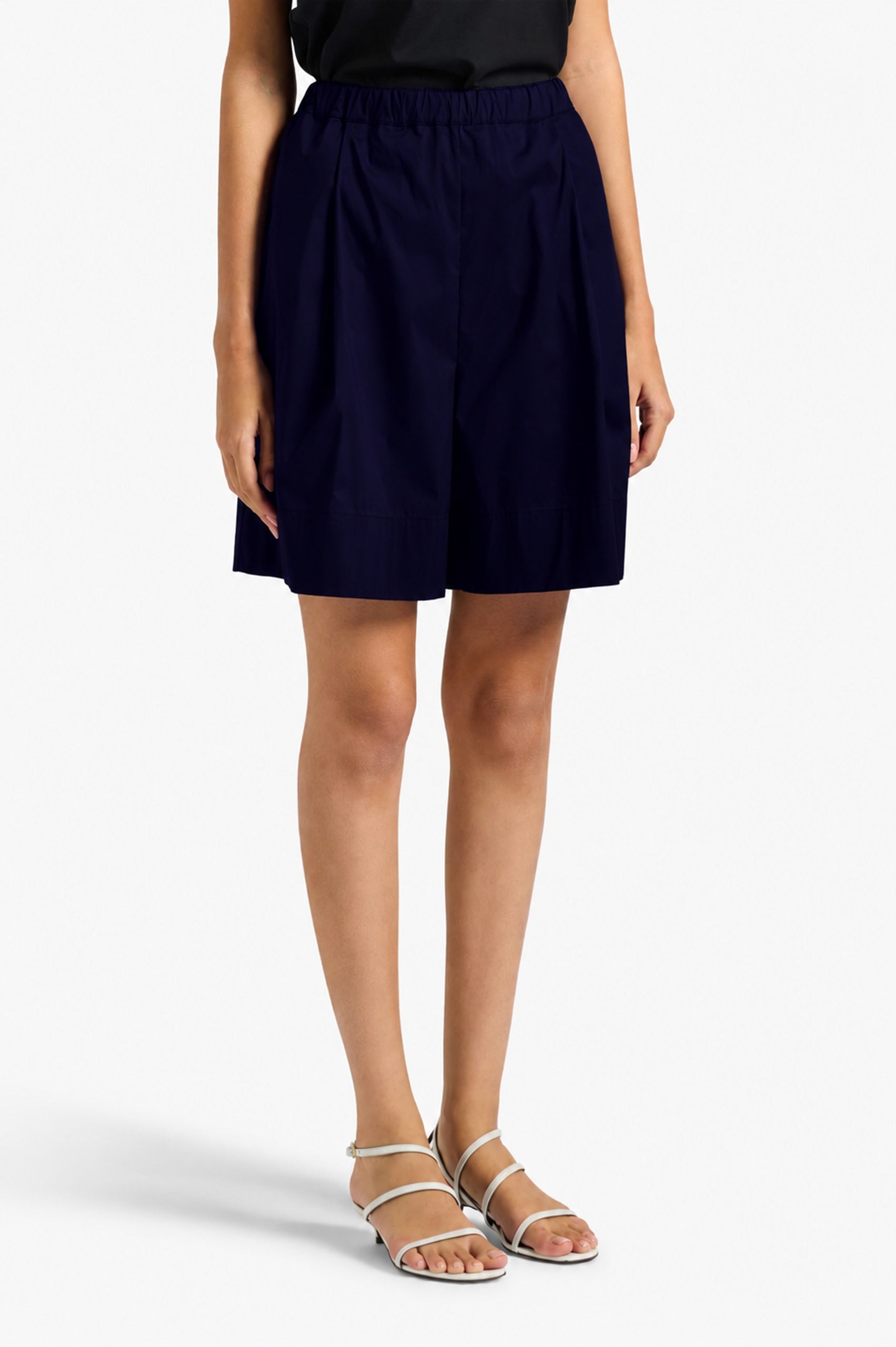 Liviana Conti Gale short noir popeline stretch taille haute