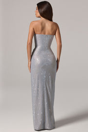 Oh Polly 6750C Robe Maxi Bandeau Givre Strass