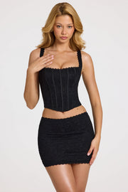 Oh Polly Jemara 14997 top corset dentelle noire lacé