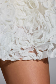 Oh Polly Embellished Evanthe 8064 robe mini corset blanc fleurs