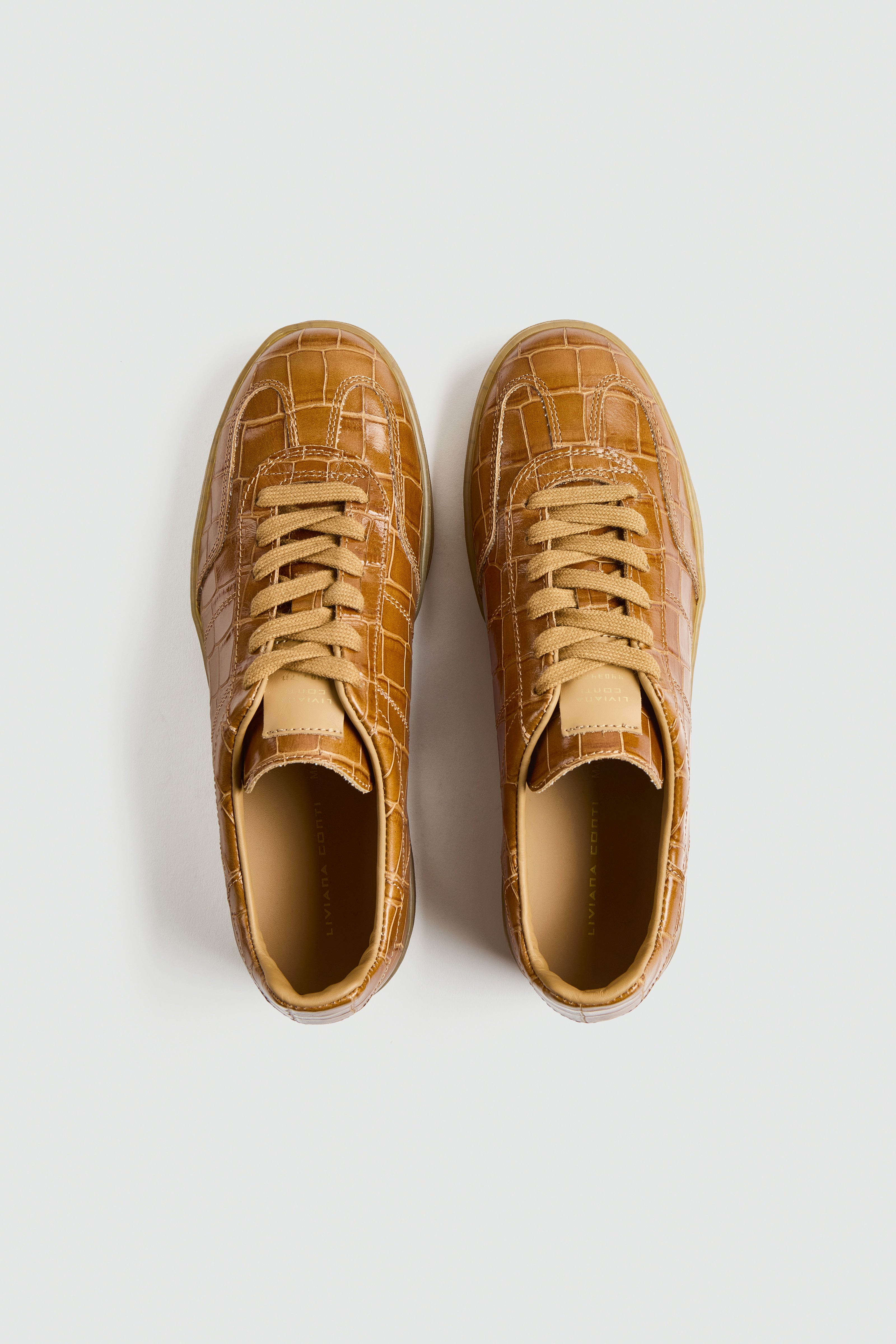 Liviana Conti Delia A6WC74 sneakers cuir ambre croco