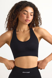 Oh Polly Bo+Tee FlexiRib Racerback Brassière Sport Noir