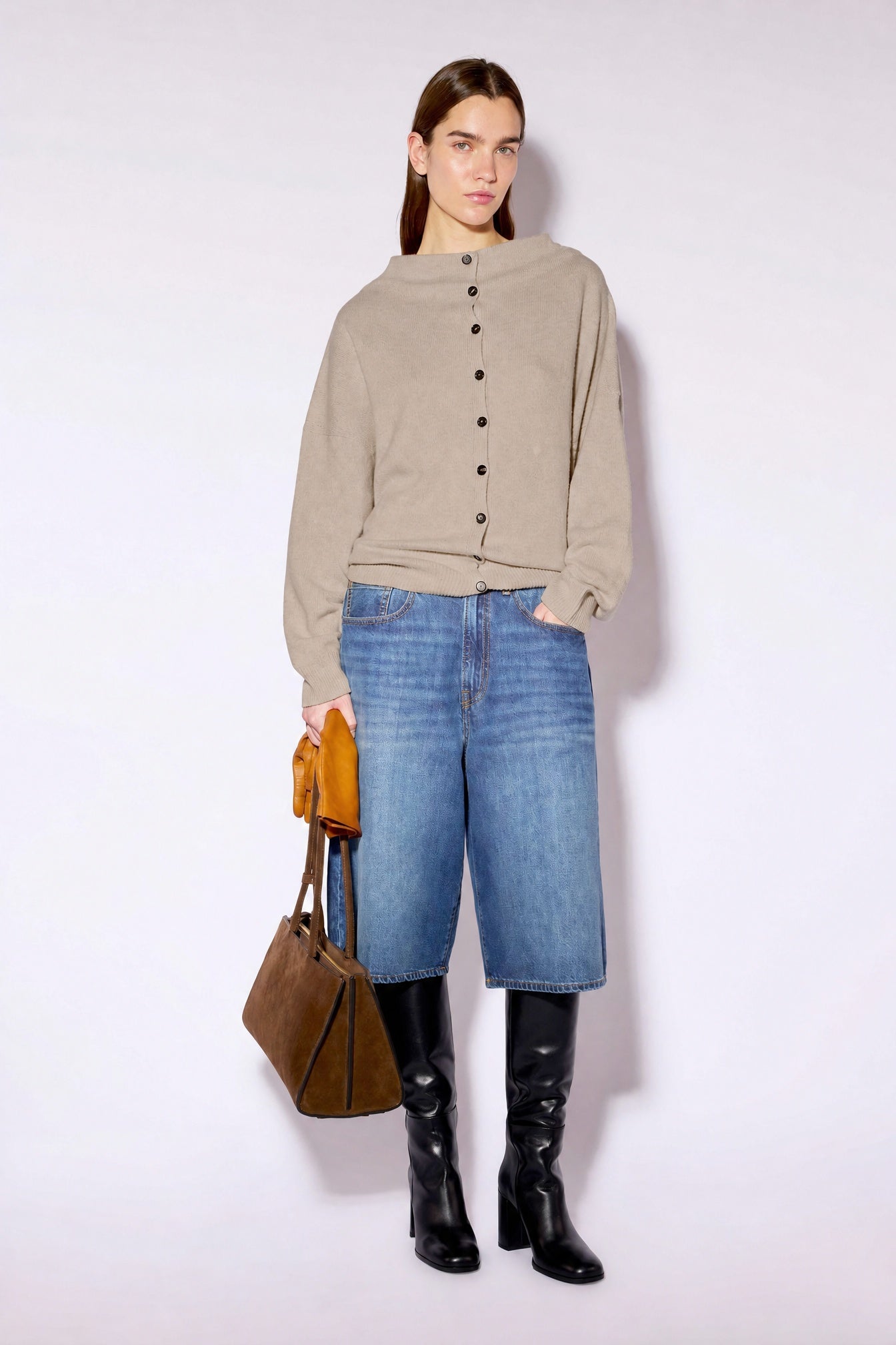 Liviana Conti Cindy cardigan beige cachemire