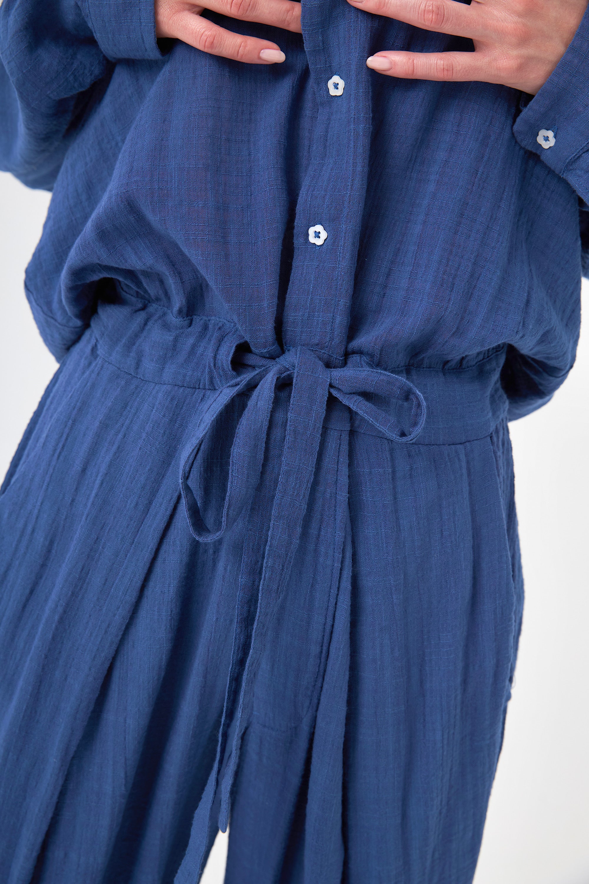 Chicosoleil Alanis combinaison bleue coton viscose