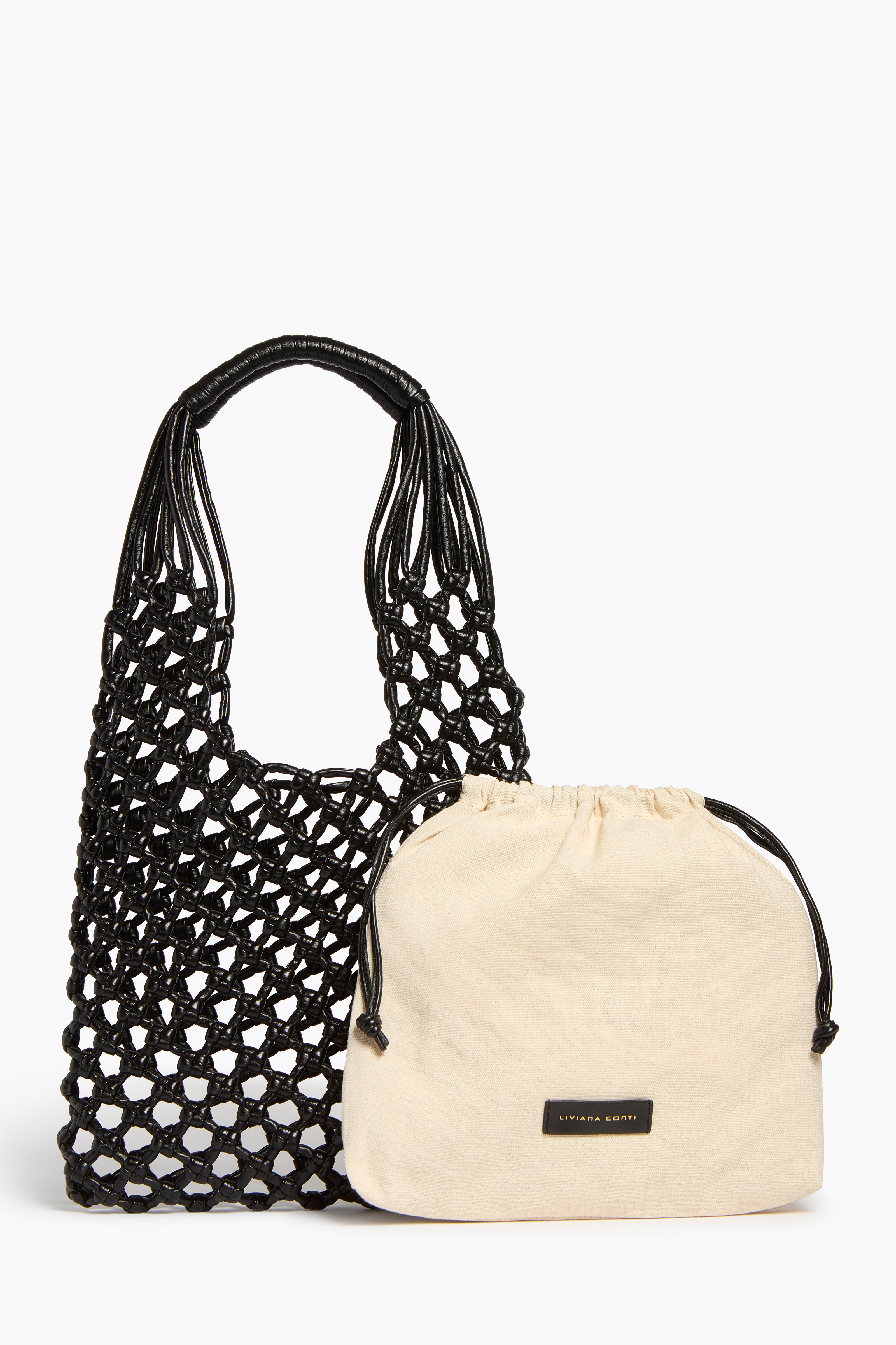 Liviana Conti Oprah sac épaule cuir vegan noir
