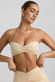 Oh Polly Jerika bralette halterneck crème jersey 6 cm