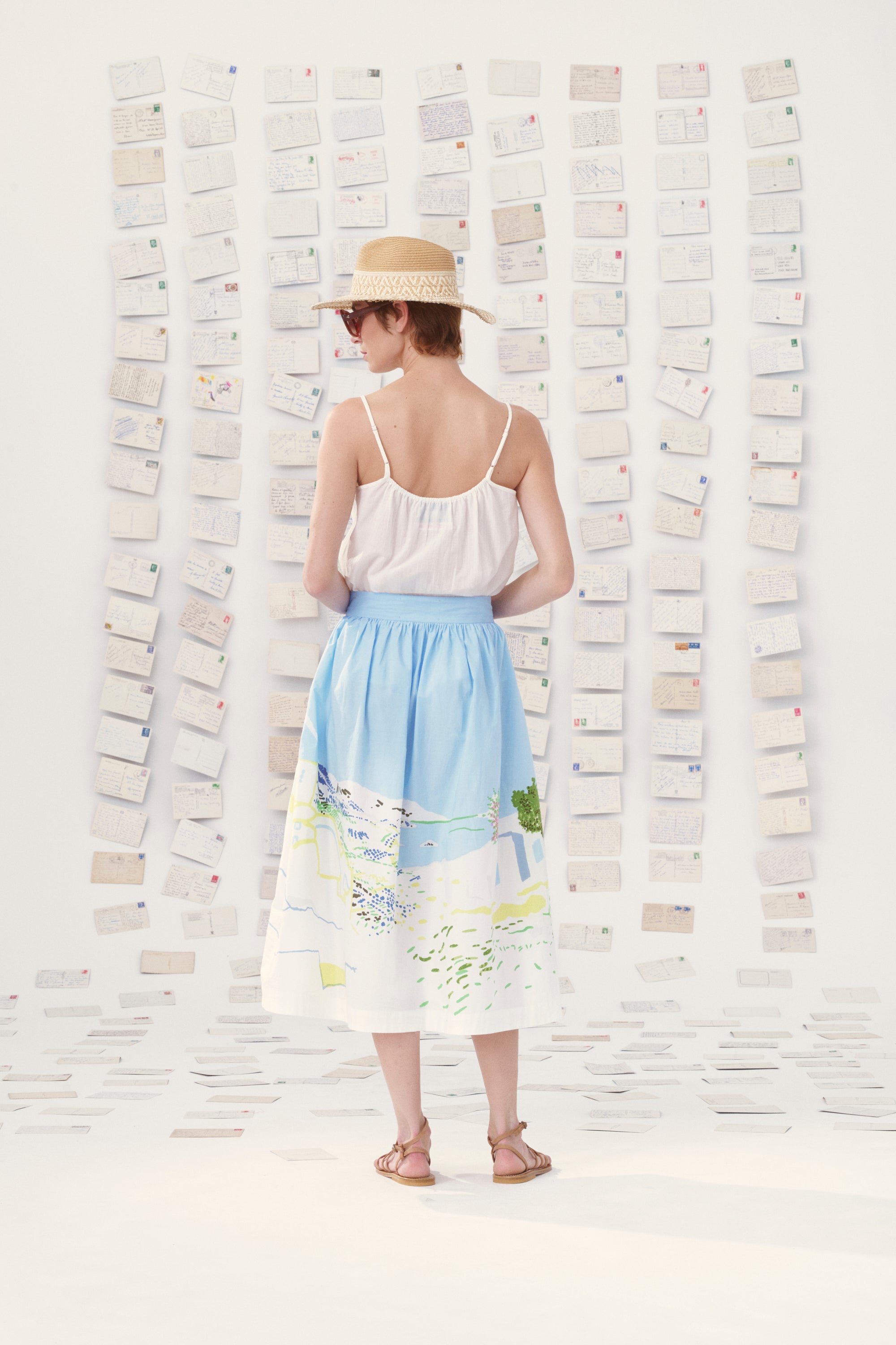 MII Carte Postale Jupe Mona Cyclades jupe coton XS-XL
