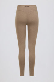 Oh Polly BT2233 Legging Mocha Marl Mi-Taille Foncé