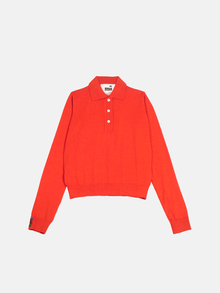 MII À Table Polo pull laine soie marine S-L