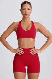 Oh Polly Bo+Tee brassière sport rouge respirante stretch
