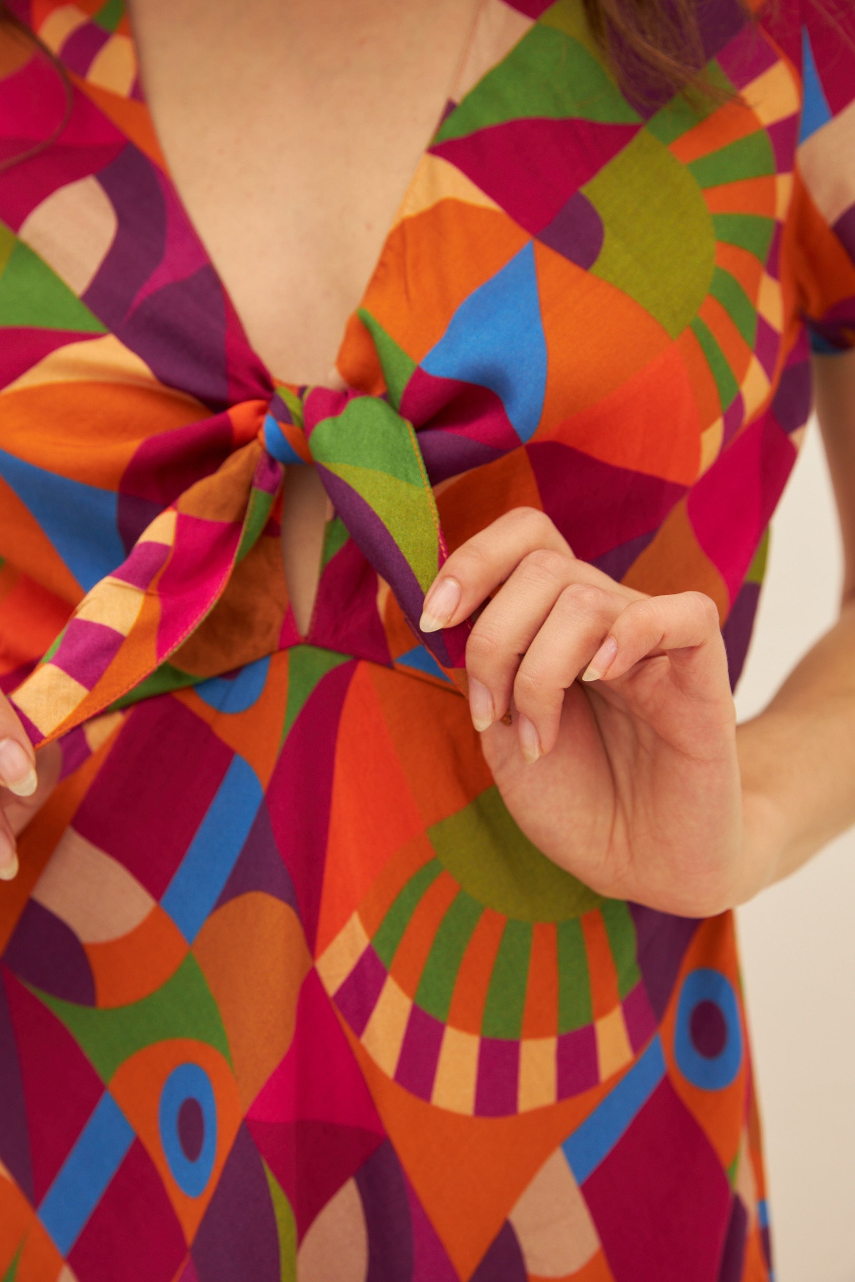 Chicosoleil Flora robe courte toucan satin viscose