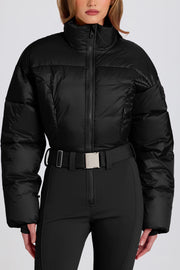Oh Polly Coats Combinaison BT2395 Noire Ski Matelassée