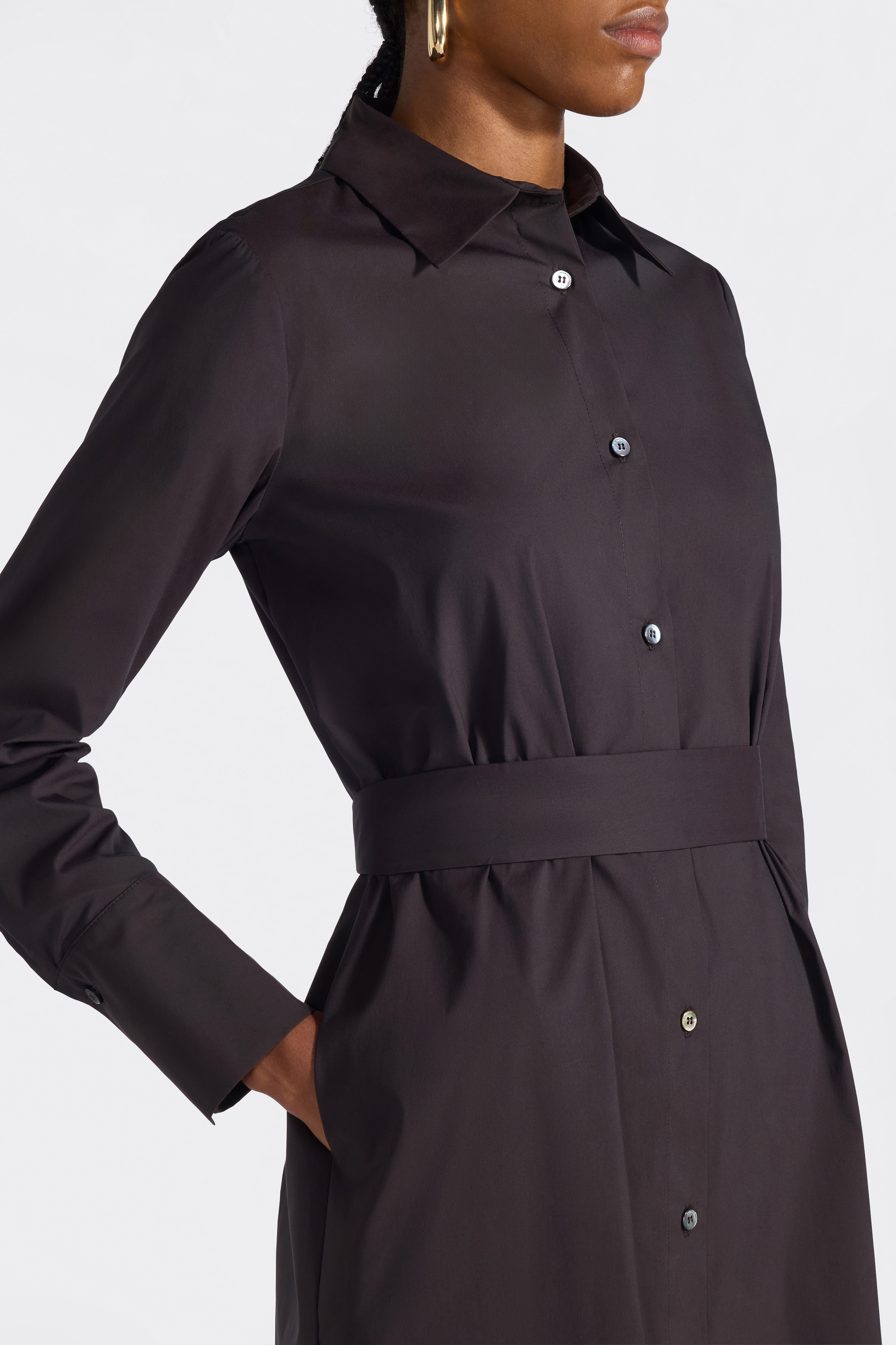 Liviana Conti Taylor robe chemisier midi blanche 38
