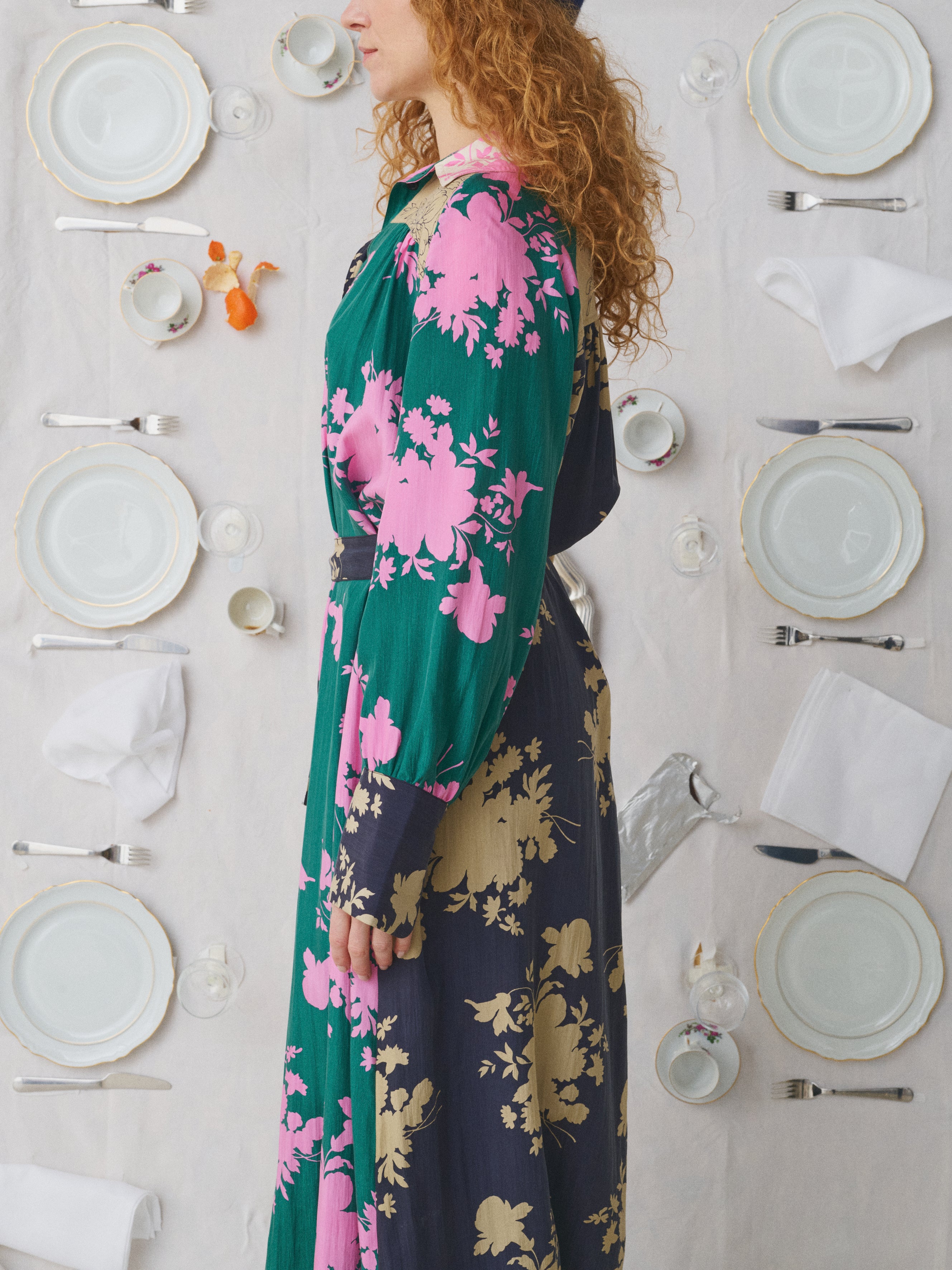 MII À table robe Venus Vaisselle robe soie XS à XXXL
