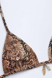 Oh Polly Cavas haut bikini triangle snake strass