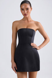 Oh Polly Haisley Robe Bustier Noire Satin Corset